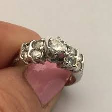 Engagement Diamond Ring 14k White Gold Size 6 Total Weight 5 ...