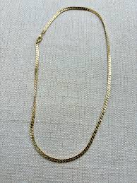 Estate Collection - Vintage Gold Herringbone Necklace ...