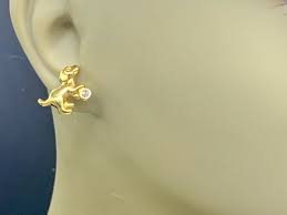 VINTAGE GOLD PLATED CRYSTAL BALL DOG PUPPY PLAYING SIGNED ...