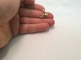 14k Real Solid Yellow Gold 3D Hound Dog Animal Charm Pendant ...