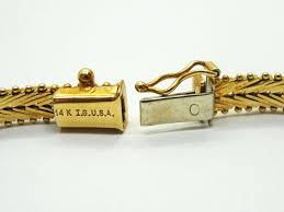 Imperial Gold V Link Tennis Bracelet 14k Yellow Gold 7″ 11.9 ...