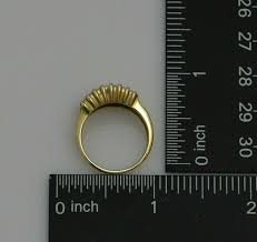 14K YG Diamond Ring, 35 Round Stones in 7 Rows, 1/2 Ct Tw ...