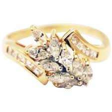 Similar Items to Bold Elegant Modern Natural Marquise ...