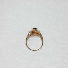 Sapphire and Diamond Fan Ring - Etsy