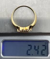 Czs in Gold Plated Silver Ring, Size P, 7.75, 57 - Etsy