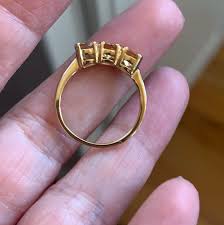 Golden Beryl Trilogy Ring - 9k Gold - Vintage – Vintage ...