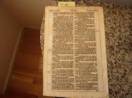 King James Bible (Leaf from She Bible): Fine No Binding ...