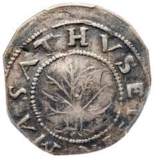 1652 N-9 R-5 PCGS VF 30 Oak Tree Shilling Massachusetts ...