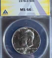 1978-D Kennedy Half Dollar - ANACS GRADED MS66! Beautiful ...
