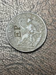 1723 Counterstamped EP Woods Hibernia Half Penny Please ...