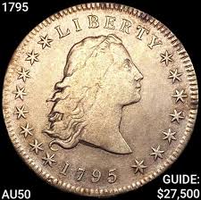 Sold at Auction: 1795 Flowing Hair Silver Dollar 3 Leaves UNCIRCULA