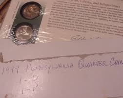 1999 BU Pennsylvania Quarter Coin Set - Etsy