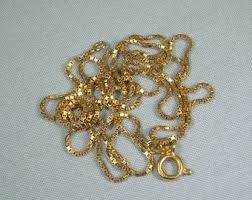 5.1g 18K 24-1/2" ITALIAN BOX LINK Necklace-vintage Solid ...