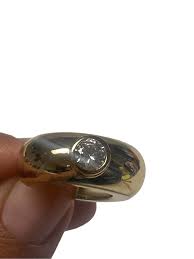 MEGA Large Cz Donut Earring in 14k Yellow Gold Plated ONE ...