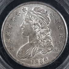 1836 O-115 Lettered Edge Capped Bust Half Dollar PCGS AU 55 ...