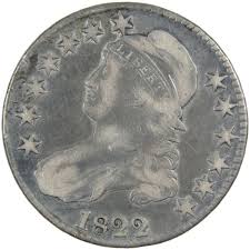1822 Capped Bust Half Dollar F Fine Details Silver 50c Coin ...