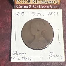 Great Britain 1873 Queen Victoria Bronze Penny. Poor ...