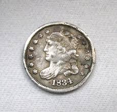 1834 Silver Capped Bust half Dime VF Details AR719 - Decatur ...