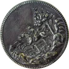 Large Vintage Horse Rider Metal Button. For Sale at Ruby Lane