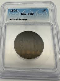 1802 Draped Bust large cent, ICG FR2 | eBay
