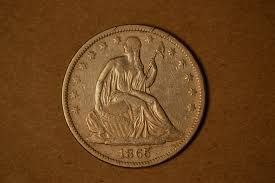 1865-S Seated Liberty Half Dollar- Lightly cleaned EF/AU ...