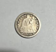 1854 Seated Liberty Dime Very Nice Details! Shiny: Free ...