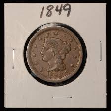 1849 1c Braided Hair Large Cent - VF/XF - Strong Original ...