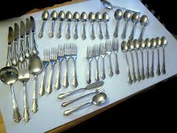 1960s Oneidacraft Deluxe Stainless Flatware CHATEAU Set 44 Pcs incs Hostess Set | eBay
