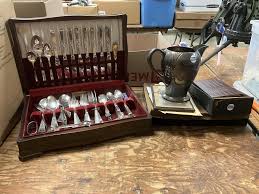 At Auction: Vintage Flatware, Ephemera, & Silverplate Pitcher