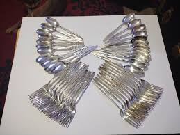 Vintage International Deep Silver Flatware Set 73 Pieces ...