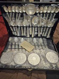 WM Rogers & Son Flatware Silver Plated Vintage 63 Piece ...