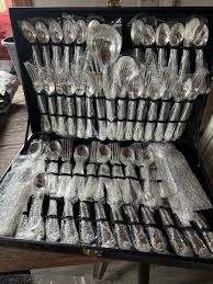 Wm Rogers and Son Enchanted Rose Silverware 60 Pc Set | eBay