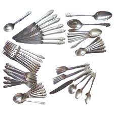 Evening Star 1950 Set Silver Plated Flatware Vintage Service ...
