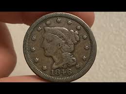 1846 U.S. Braided Hair Large Cent 1 Cent Coin • Values, Information, Mintage, History, and More - YouTube
