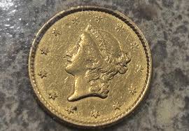 Gold 1853-P Type 1 Liberty Head Gold Dollar Coin Currency ...
