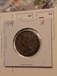 2 Coin Lot 1848 Large Cent XF Condition & 1850 Large Cent ...