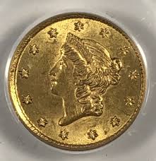1854 Type 1 USA Gold Dollar $1 PCGS MS63. .04837oz AGW. | eBay