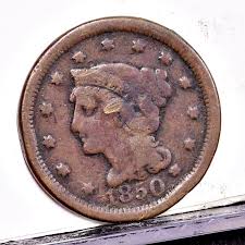 1850 Large Cent - Good Details, Dark w/ Obv Gouge (#54794-L) | eBay Australia