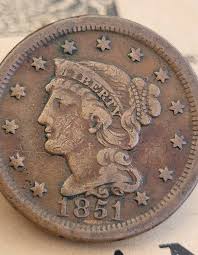 Buy 1851 American Large One Cent. 1851 Libery Head One Cent. Antique U.S.A One Cent Liberty Head Coin 1851. Antique American One Cent Coin. Online in India - Etsy