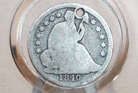 1840-O Half Dime - G/VG Details, Holed- 1840 O No Drapery ...