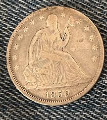 1859 Seated Liberty half dollar , fine condition | eBay