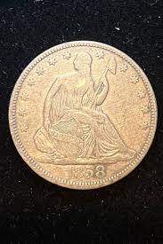 1858 Seated Liberty half dollar