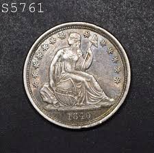 1840-O "No Drapery" Liberty Seated Dime "AU+" *Free S/H ...