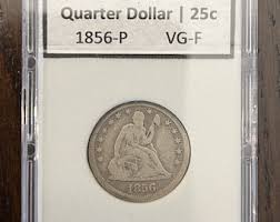 1856-P | Seated Liberty | Quarter Dollar | VG-F | 90% Silver ...