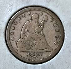 1857 Seated Liberty Quarter – Fine - Collectible Investors