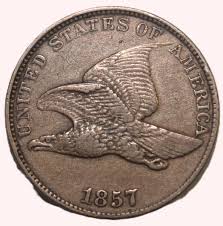 1857 1C Flying Eagle Cent - CHOICE AU / FREE SHIPPING- SMH ...