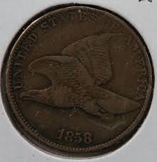 1858 Flying Eagle Cent, AU+ Details Large Letters, Store ...