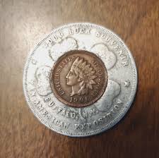 1901 GOOD LUCK SOUVENIR PAN-AMERICAN EXPOSITION LUCKY ENCASED PENNY | eBay