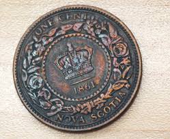 1861 Canada Nova Scotia 1 Cent Incomplete O | eBay