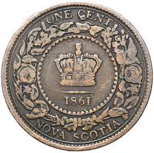 Canada - Nova Scotia - Victoria - Coin - 1 One Cent 1861 ...